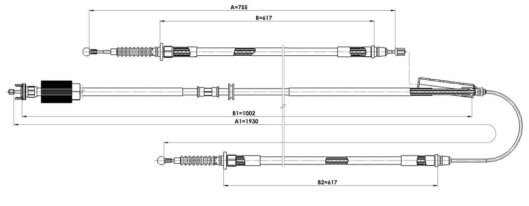 Cablu, frana de parcare METZGER 11.5840