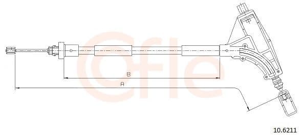 Cablu, frana de parcare COFLE 10.6211