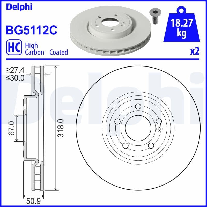 Disc frana DELPHI BG5112C