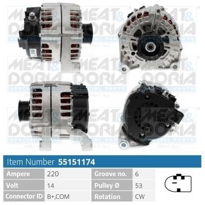 Generator / Alternator MEAT & DORIA 55151174