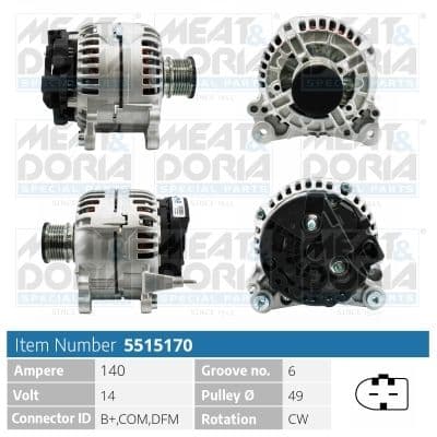 Generator / Alternator MEAT & DORIA 5515170