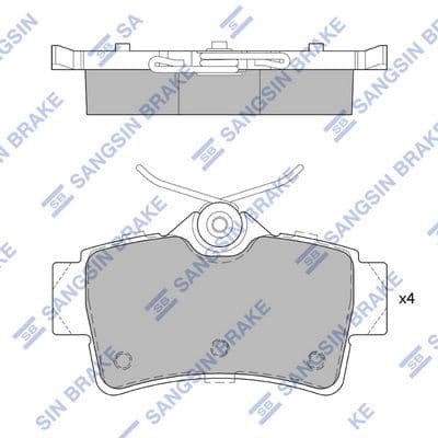 set placute frana,frana disc HI-Q SP4075