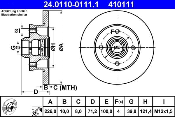 Disc frana ATE 24.0110-0111.1