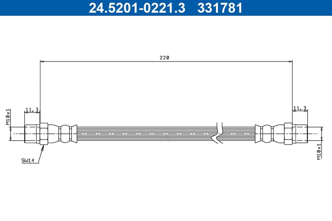 Furtun frana ATE 24.5201-0221.3