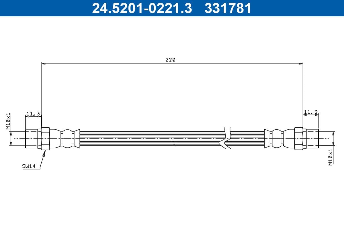 Furtun frana ATE 24.5201-0221.3