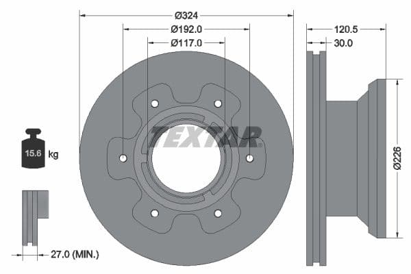 Disc frana TEXTAR 93191500