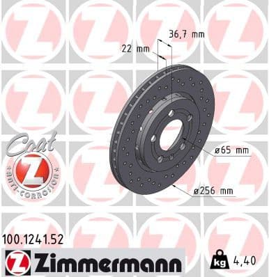 Disc frana ZIMMERMANN SPORT Z 100.1241.52