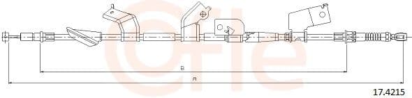 Cablu, frana de parcare COFLE 17.4215