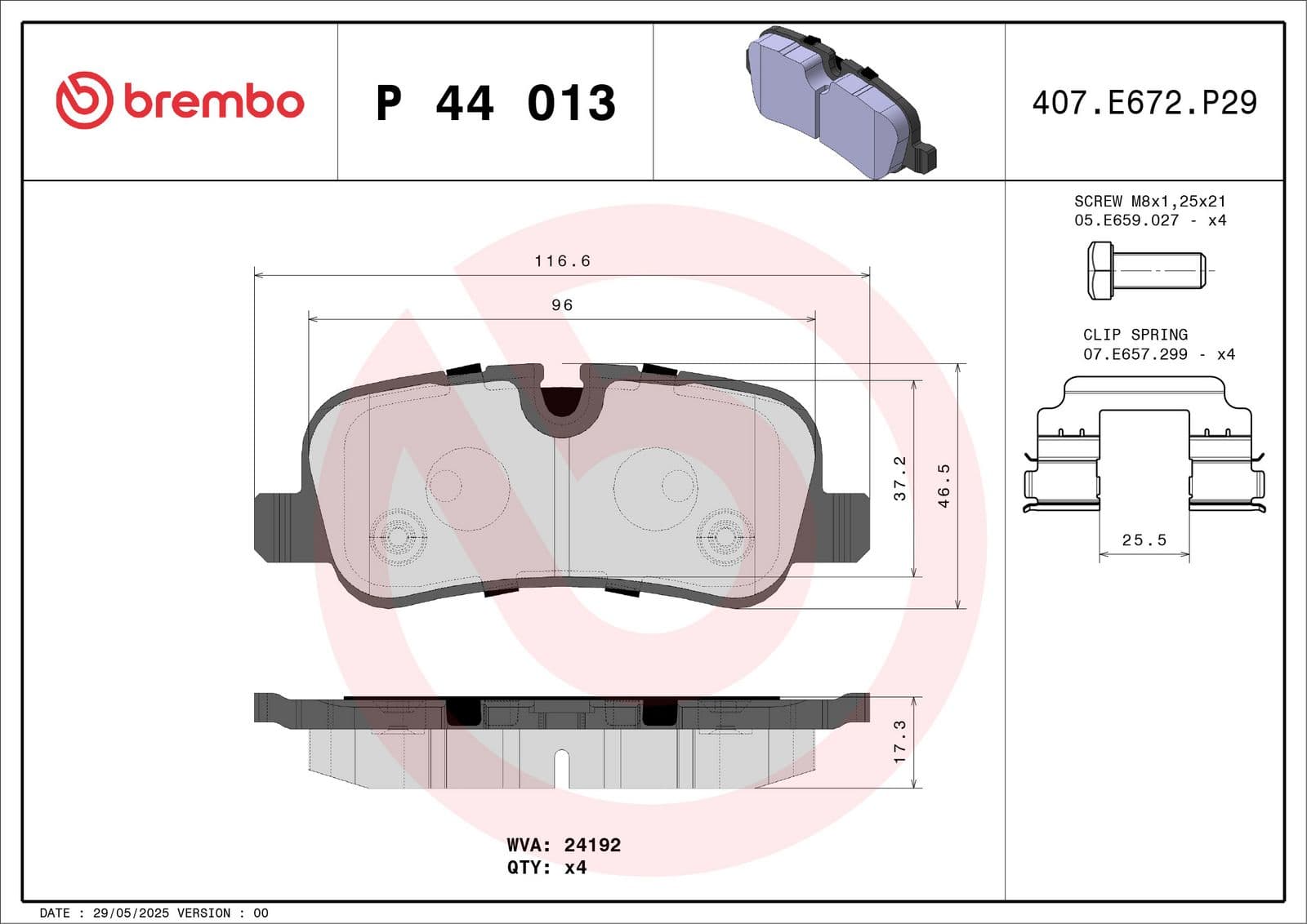 set placute frana,frana disc BREMBO PRIME LINE P 44 013