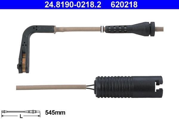 senzor de avertizare,uzura placute de frana ATE 24.8190-0218.2