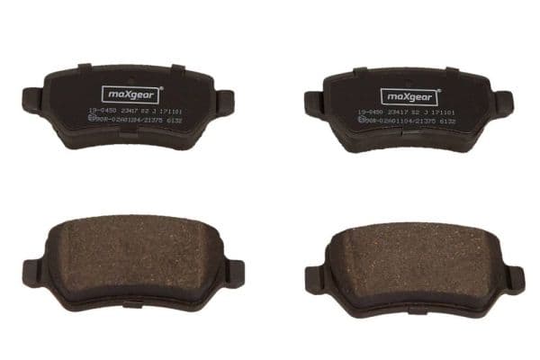 set placute frana,frana disc MAXGEAR 19-0450