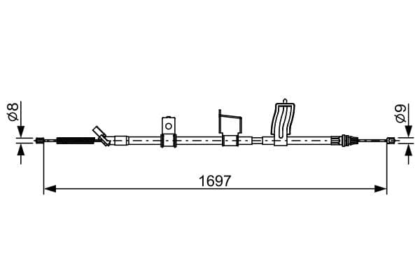 Cablu, frana de parcare BOSCH 1 987 482 628