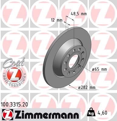 Disc frana ZIMMERMANN COAT Z 100.3315.20
