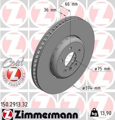 Disc frana ZIMMERMANN FORMULA F 150.2913.32