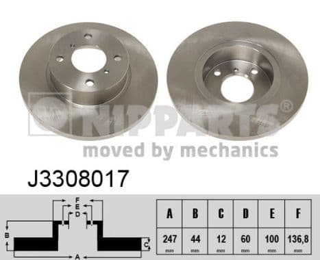 Disc frana NIPPARTS J3308017