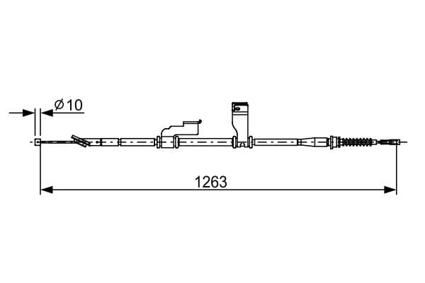 Cablu, frana de parcare BOSCH 1 987 482 617
