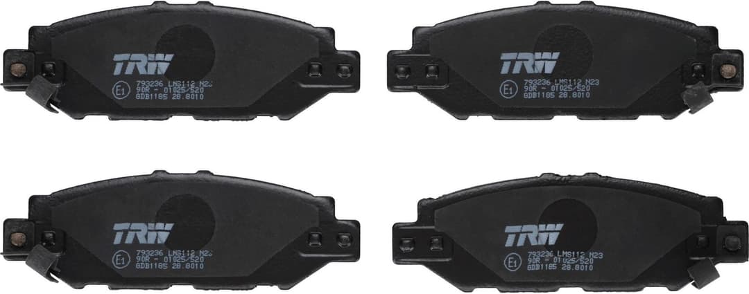 set placute frana,frana disc TRW GDB1185