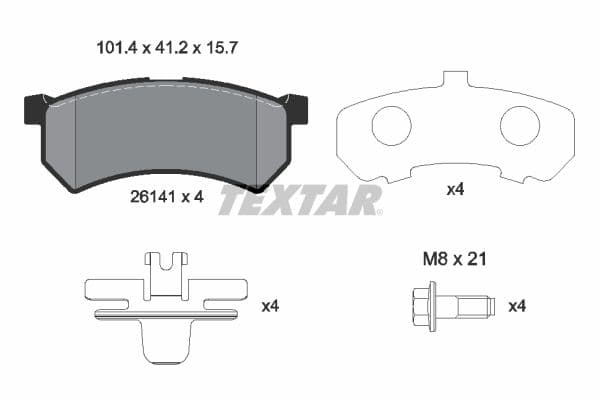 set placute frana,frana disc TEXTAR 2614101