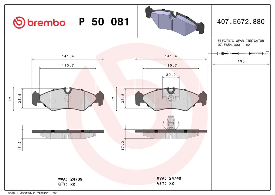 set placute frana,frana disc BREMBO PRIME LINE P 50 081