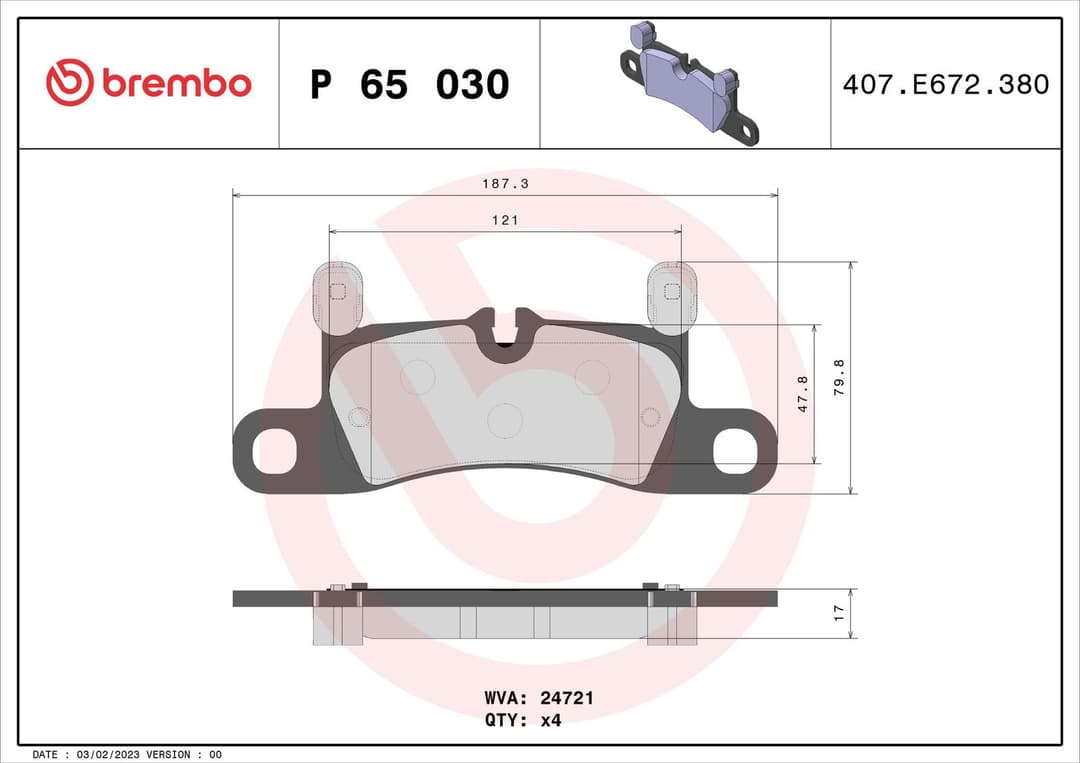 set placute frana,frana disc BREMBO PRIME LINE P 65 030