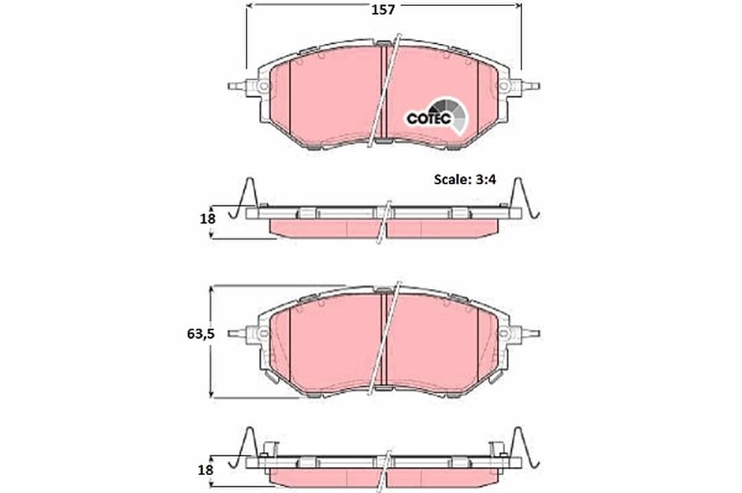 set placute frana,frana disc TRW COTEC GDB3372