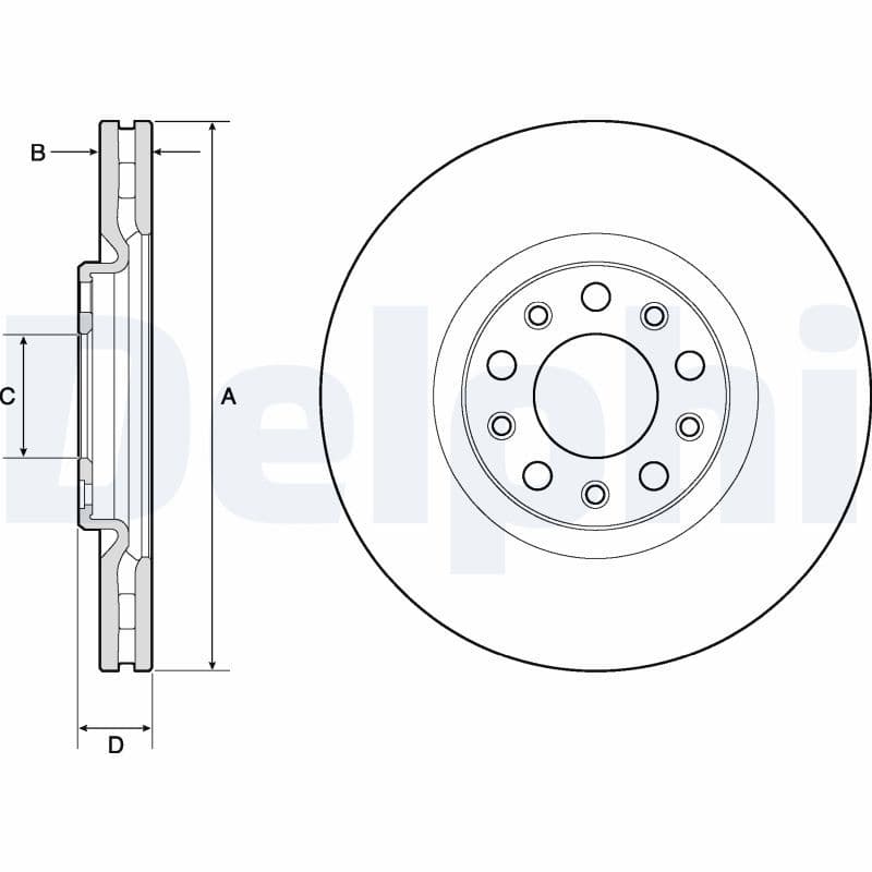 Disc frana DELPHI BG4763C