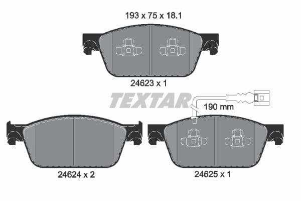 set placute frana,frana disc TEXTAR Q+ 2462301