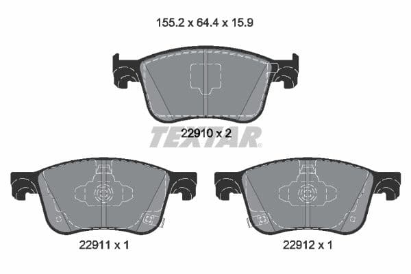 set placute frana,frana disc TEXTAR Q+ 2291001