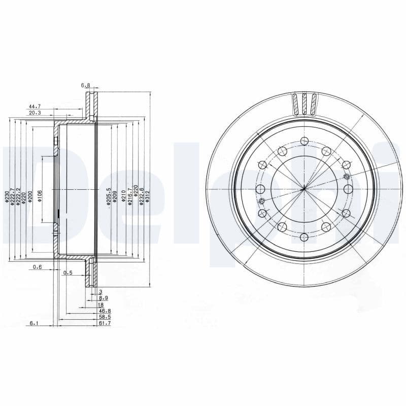 Disc frana DELPHI BG3557