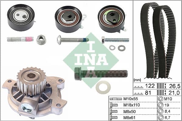 Set pompa apa + curea dintata Schaeffler INA 530 0484 30