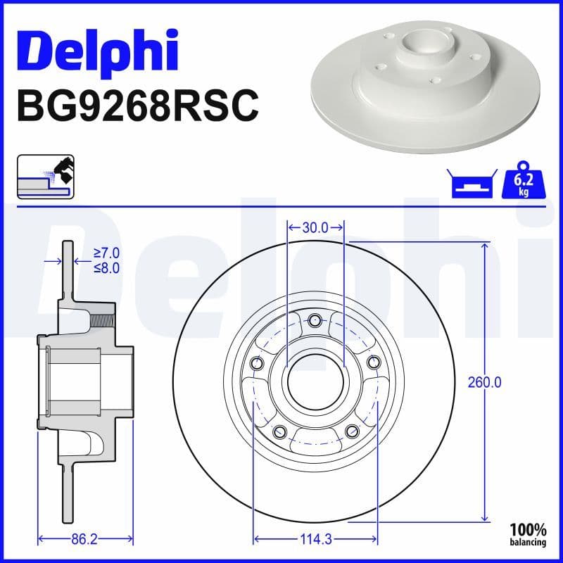Disc frana DELPHI BG9268RSC