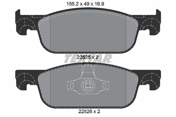 set placute frana,frana disc TEXTAR Q+ 2252501