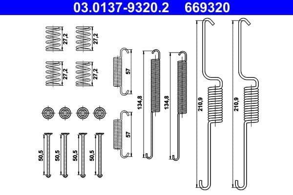 Set accesorii, sabot de frana ATE 03.0137-9320.2