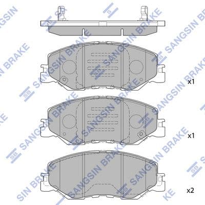 set placute frana,frana disc HI-Q SP4376