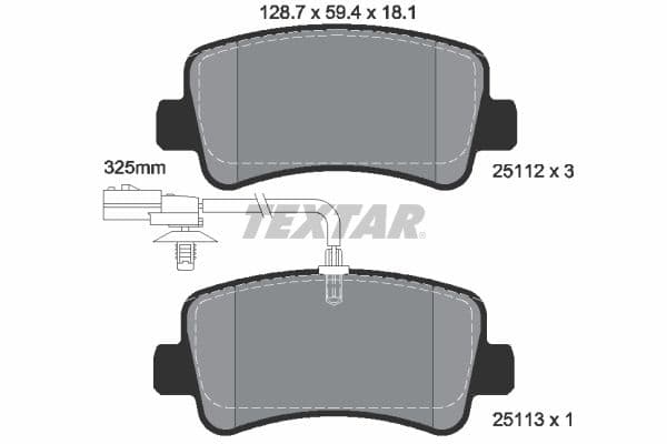 set placute frana,frana disc TEXTAR Q+ 2511201