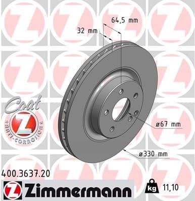 Disc frana ZIMMERMANN COAT Z 400.3637.20