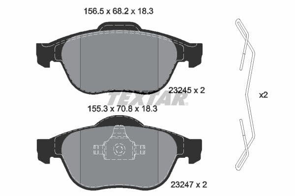 set placute frana,frana disc TEXTAR Q+ 2324502