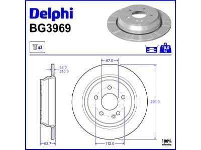 Disc frana DELPHI BG3969
