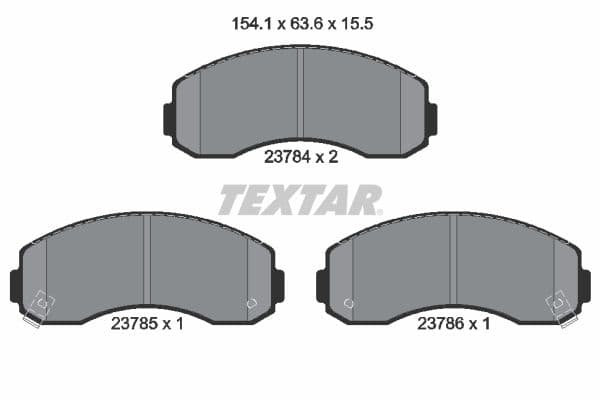 set placute frana,frana disc TEXTAR 2378401