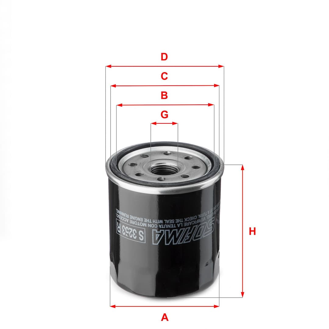 Filtru ulei SOFIMA S 3253 R