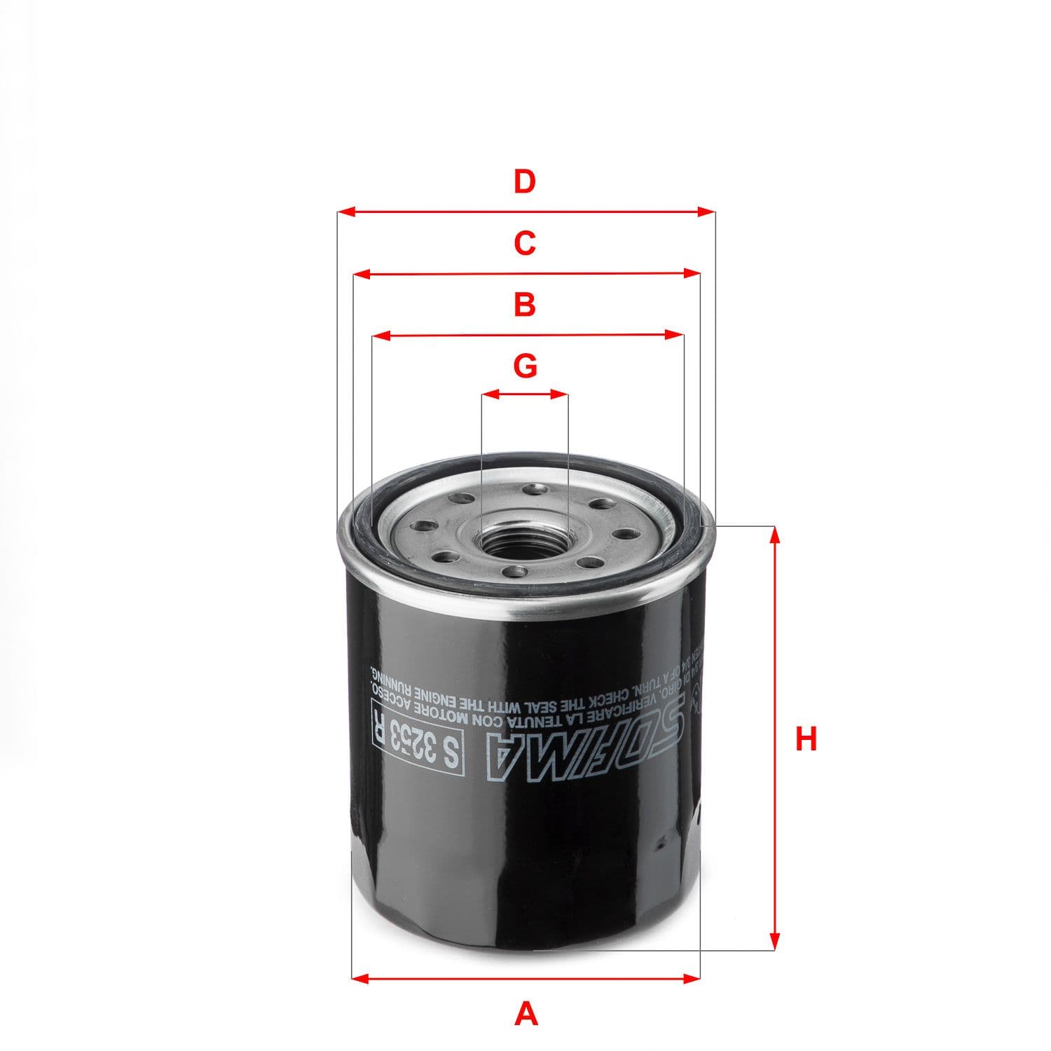 Filtru ulei SOFIMA S 3253 R