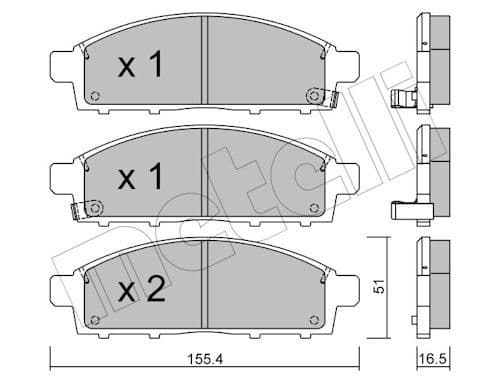 set placute frana,frana disc METELLI 22-0791-0