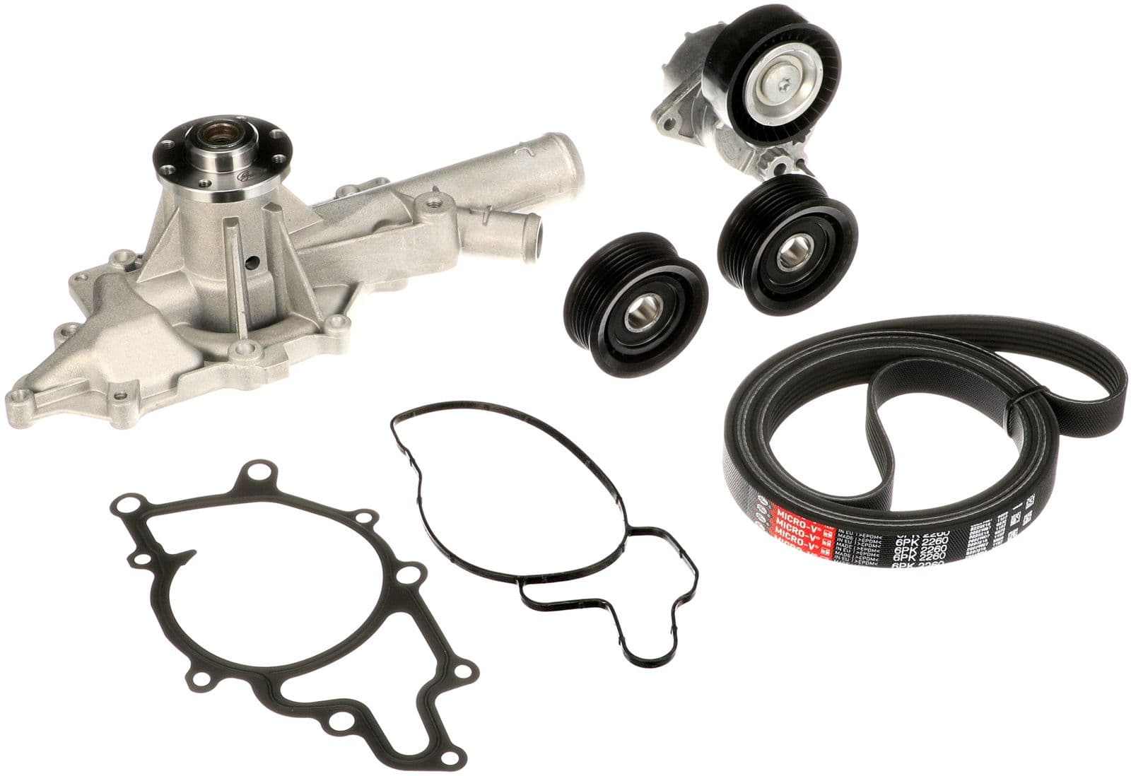 Pompa apa + Set curea transmisie cu caneluri GATES Micro-V® KP26PK2260-2