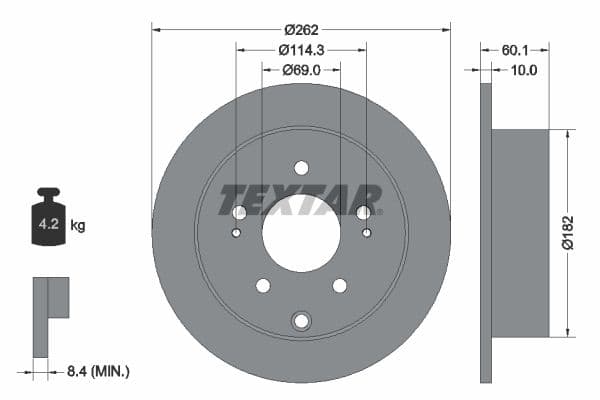 Disc frana TEXTAR PRO 92269403