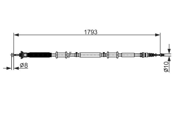 Cablu, frana de parcare BOSCH 1 987 482 580