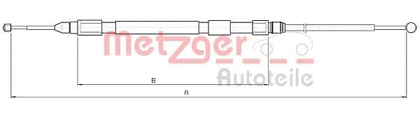 Cablu, frana de parcare METZGER 10.4157