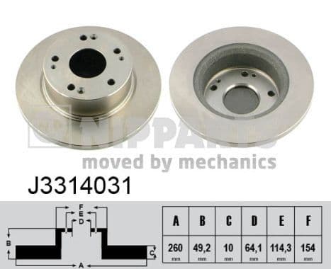 Disc frana NIPPARTS J3314031