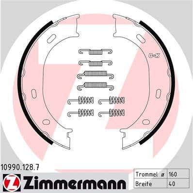 Set saboti frana, frana de mana ZIMMERMANN 10990.128.7