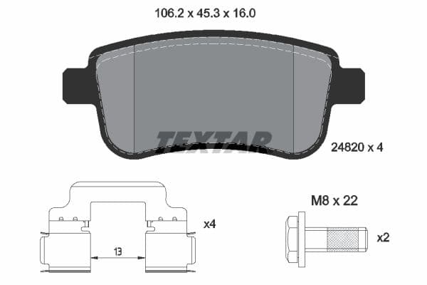 set placute frana,frana disc TEXTAR Q+ 2482001
