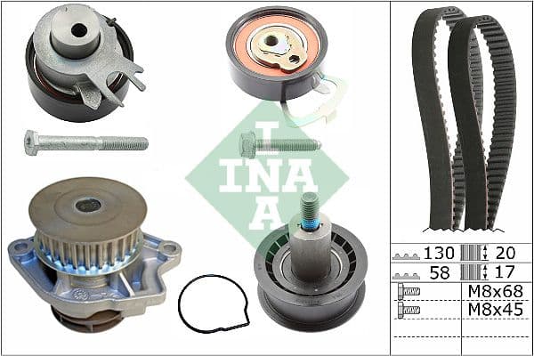 Set pompa apa + curea dintata Schaeffler INA 530 0538 30